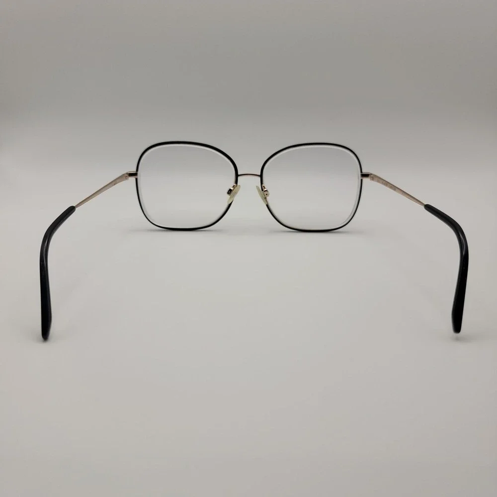 Warby Parker Leah Eyeglasses Frames Only 57-16-140 Gold Black Oversized Round